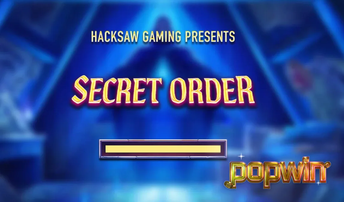 Tampilan visual slot Secret Order dengan tema okultisme dan simbol kuno.